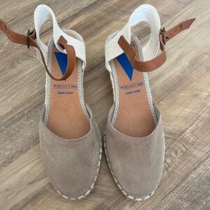 Verbenas suede wedge sandals espadrilles